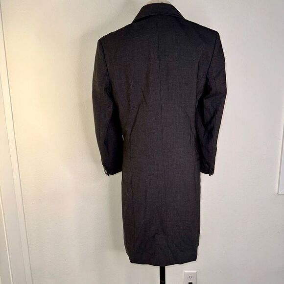 Liz Claiborne Collection Wool Blend Charcoal Gray Blazer Coat Modest Career - Picture 2 of 10